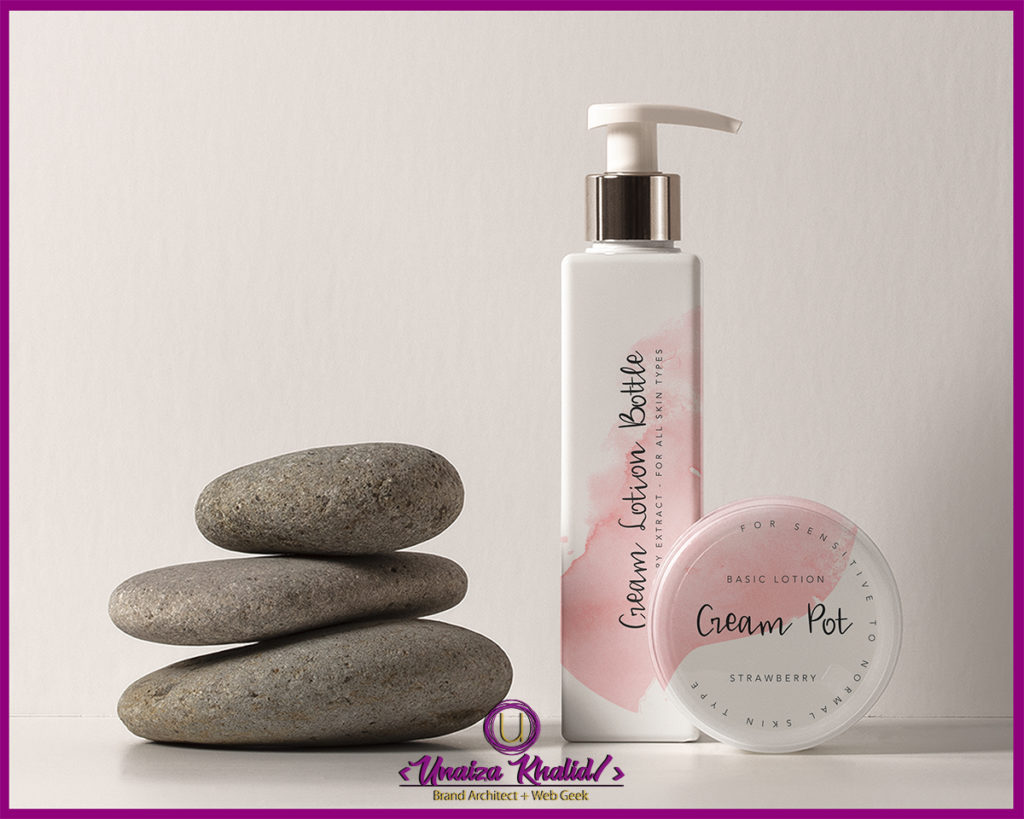 skin care Package design lotion and cream skin care Package design